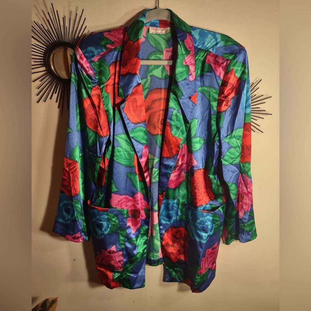 VINTAGE 80S SILK BLAZER